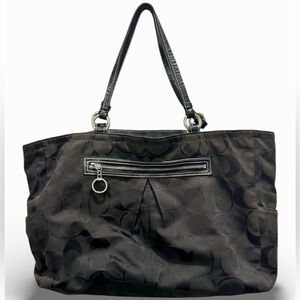 Coach Black Signature Tote Bag
